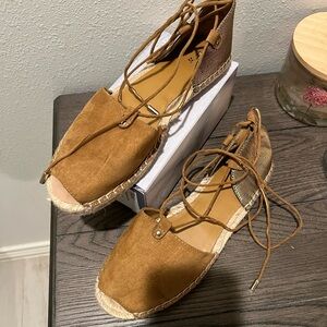 Apt. 9 Brown Espadrilles with Leather Finish